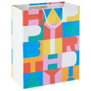Hallmark 13'' Color Block Large Birthday Gift Bag