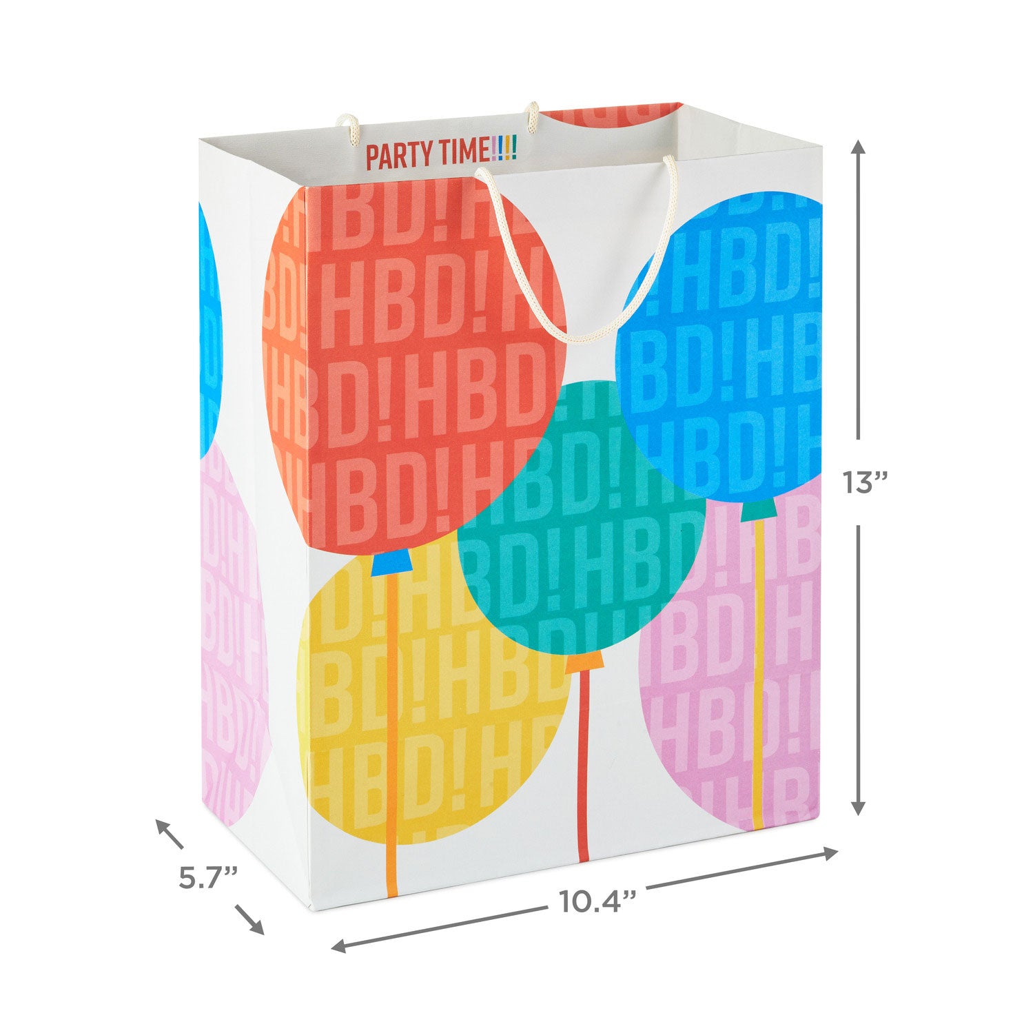 Hallmark 13'' Balloons Large Birthday Gift Bag