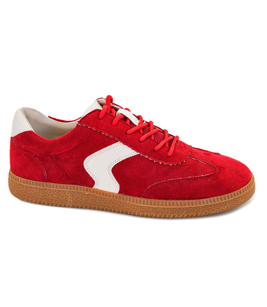 Spoiler Alert in Red Faux Suede by Corkys