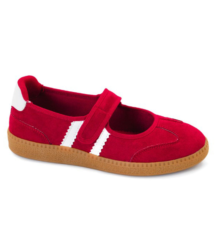 Calm Down in Red Faux Suede by Corkys