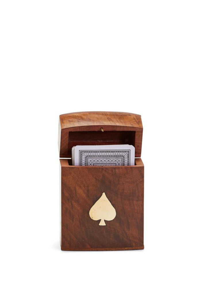 Wood Crafted Playing Card Set in Wooden Box by Two's Company