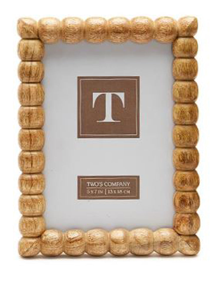 Small Hand Carved Bobbin Photo Frame by Twos Company