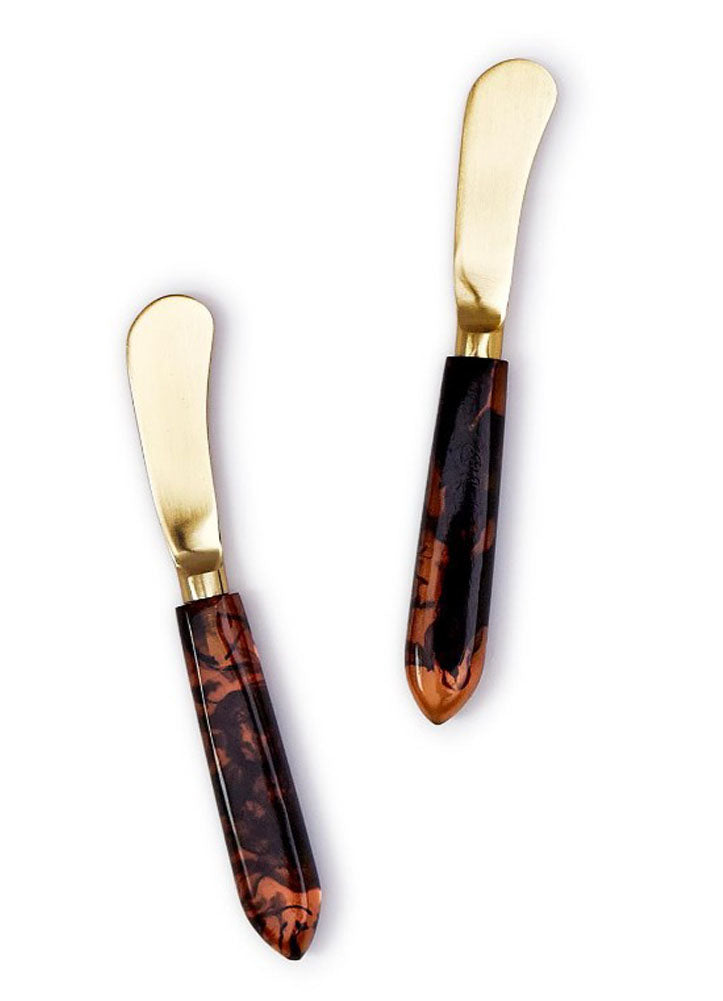 Tortoise Swirl Spreader Set by Twos Company