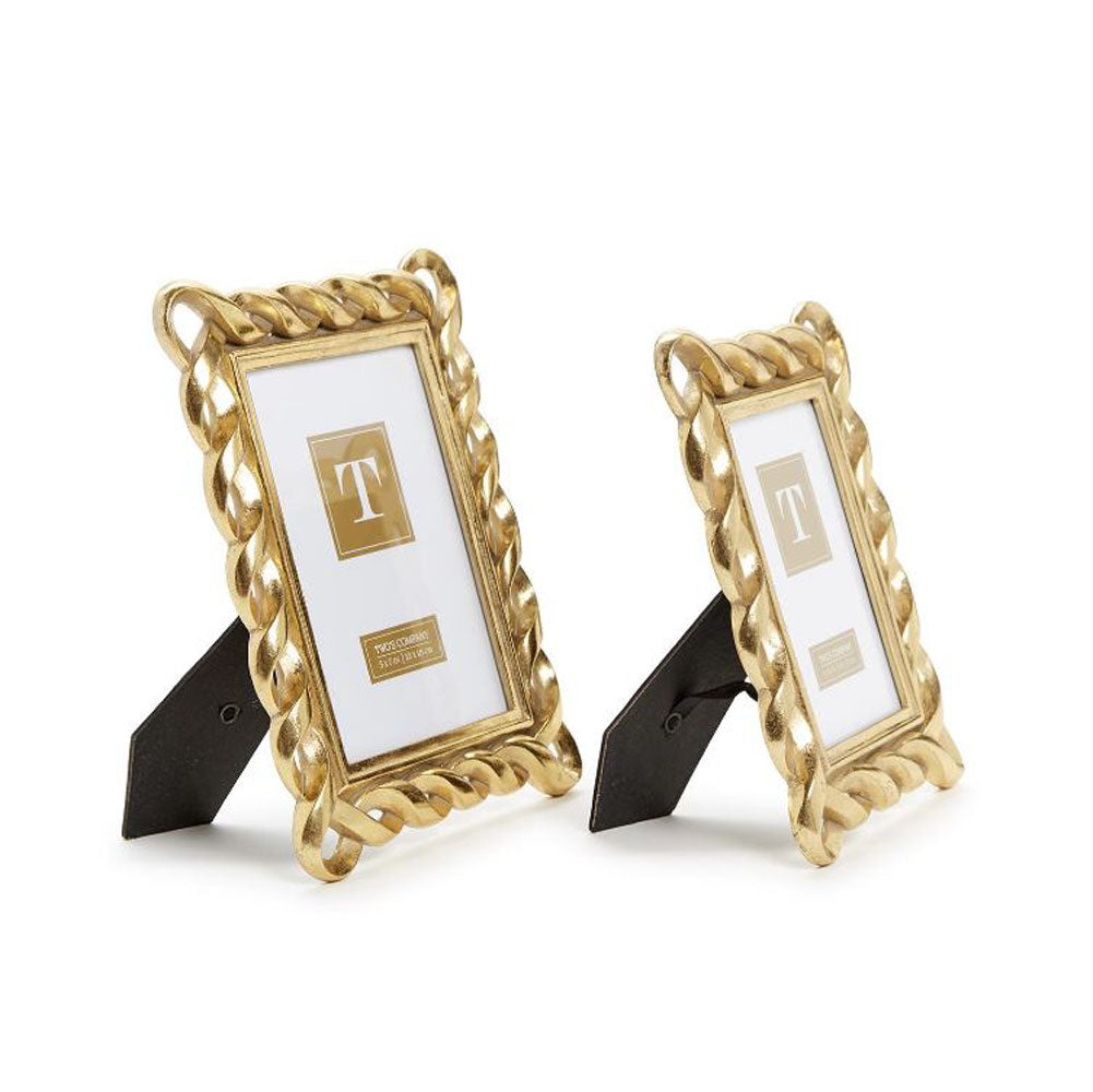 Small Gold Ribbon Frame by Twos Company