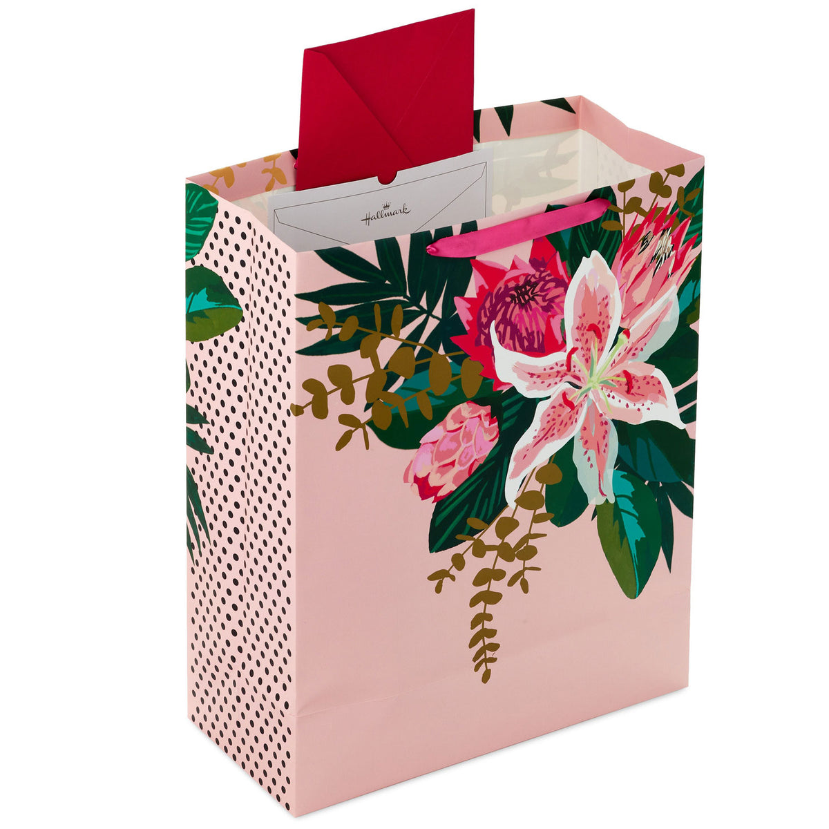Hallmark 15.5'' Pink Lily Extra-Large Gift Bag