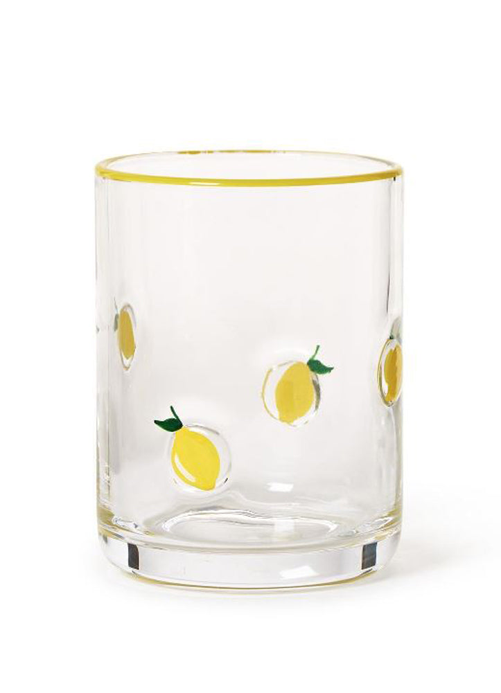 Lemon Double Old Fashion Glass by Twos Company