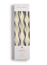 Twist and Glow Ivory Taper Candles by Twos Company