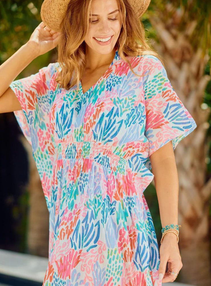 Priscilla Dress in Coral Cove Royal by Mary Square