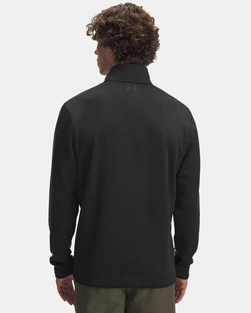 UA Sweater Fleece Quarter Zip in Black by Under Armour