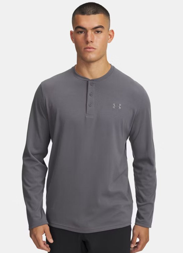 UA Expanse CGI Henley in Grey by Under Armour