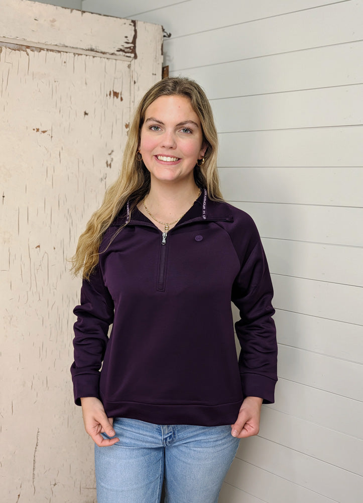 Armour Fleece Half Zip in Purple by Under Armour