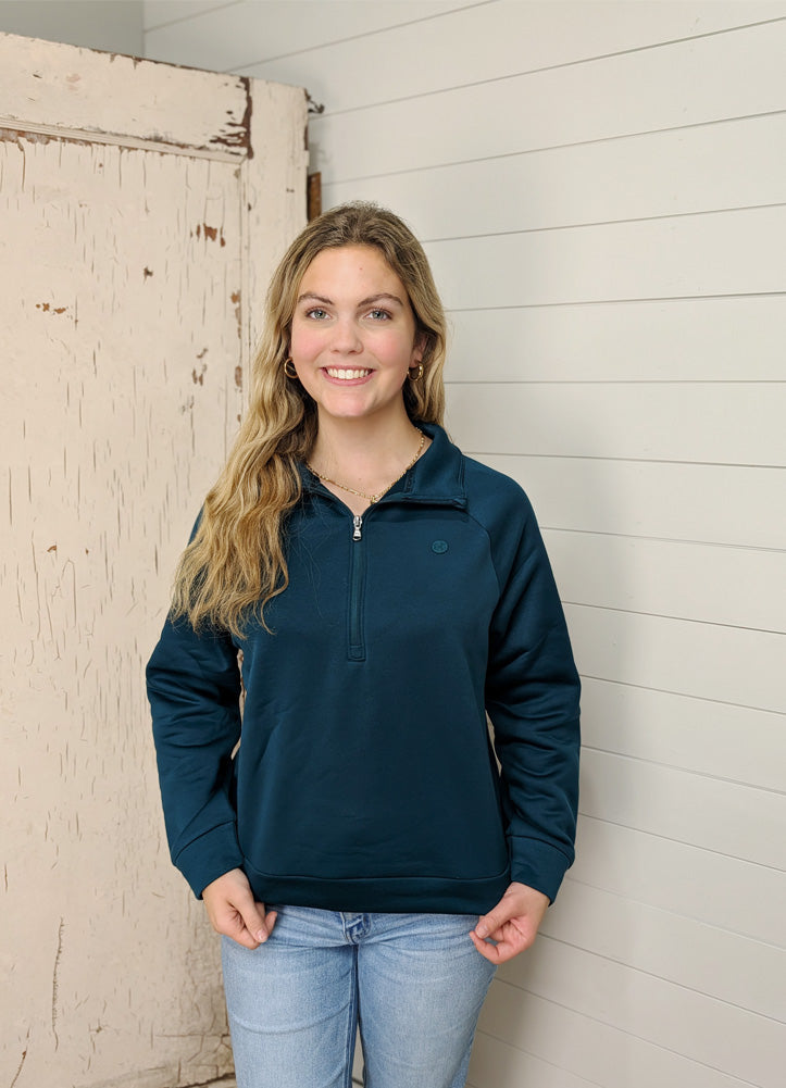Armour Fleece Half Zip in Green by Under Armour