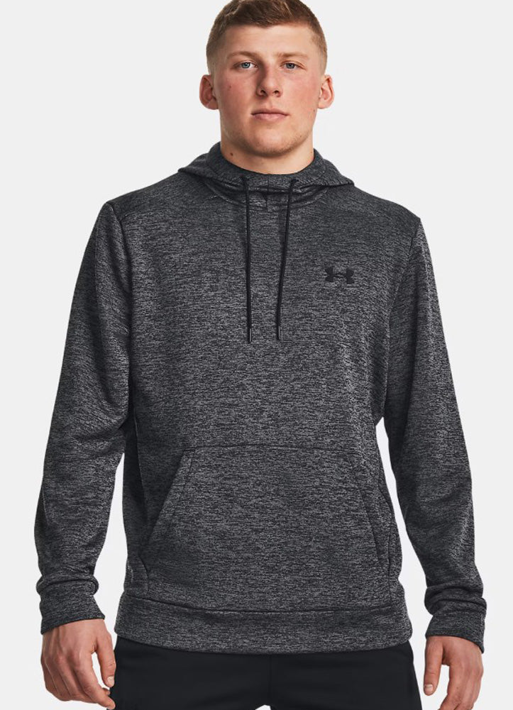 Amour Fleece Twist Emboss Hoodie in Black by Under Armour