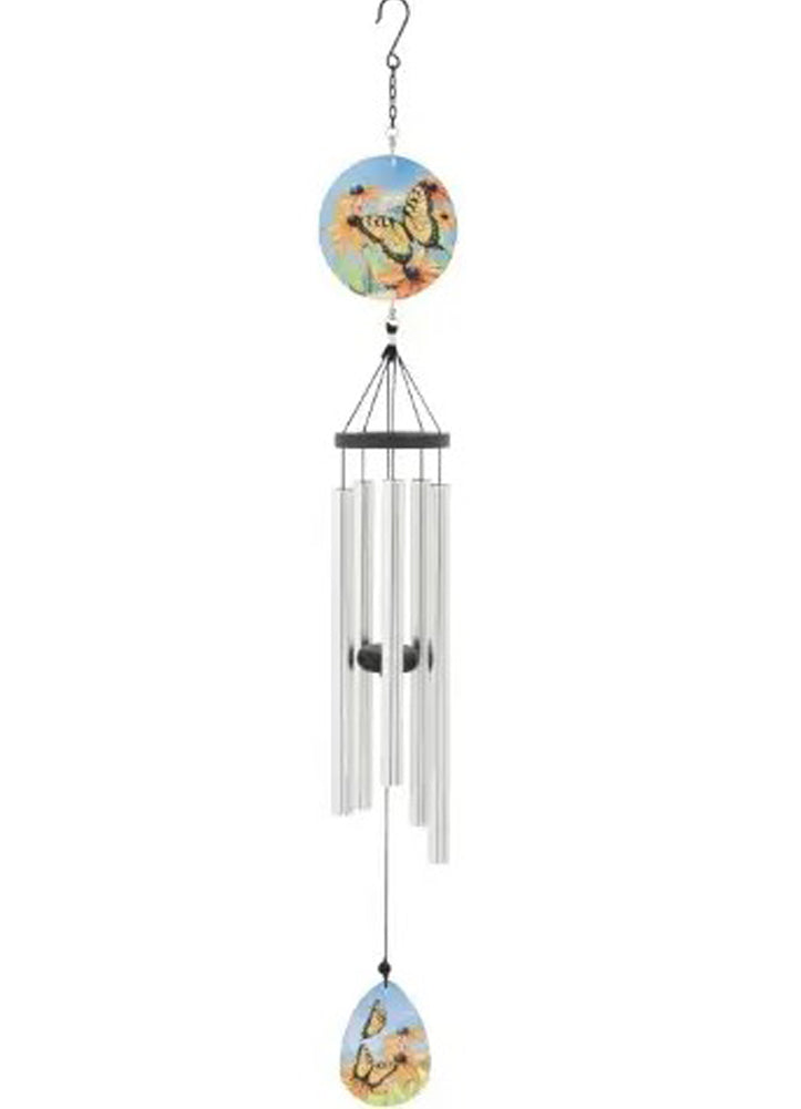 Swallowtail Butterfly Glass Art Chime by Carson Home Accents