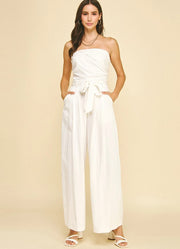 Tube Sleeveless Jumpsuit in Ivory by Pinch