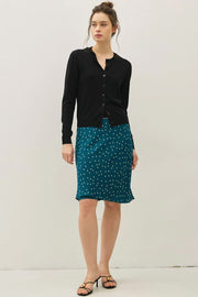 Classic Button Down Cardigan in Black by Be Cool