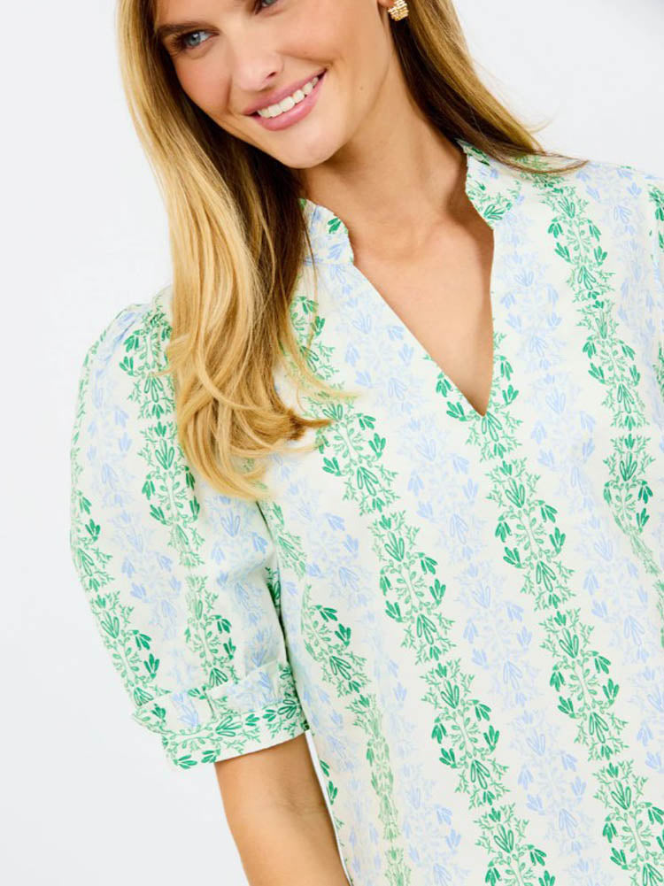 Colette Heirloom Vine Green Top by Mary Square