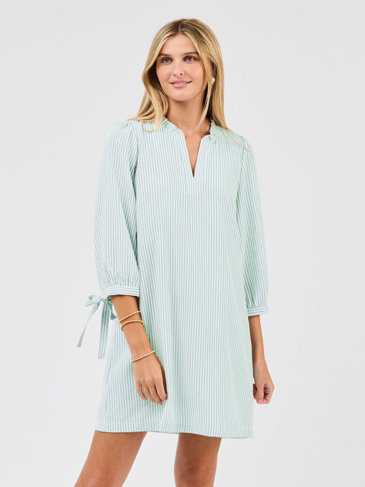Lainey Dress in Seafoam/White by Mary Square
