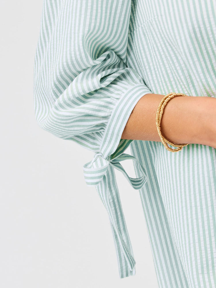 Lainey Dress in Seafoam/White by Mary Square