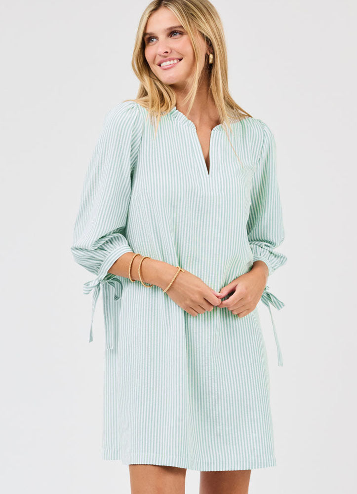 Lainey Dress in Seafoam/White by Mary Square