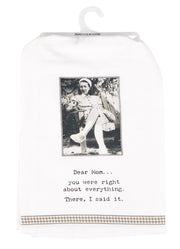 Dear Mom Kitchen Towel by Primitives by Kathy