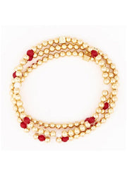 Lidia Crimson & White Bracelet by Michelle McDowell