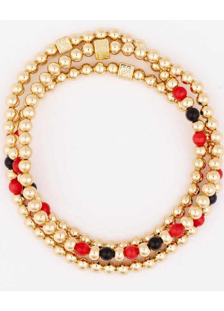 Lidia Red & Black Bracelet by Michelle McDowell