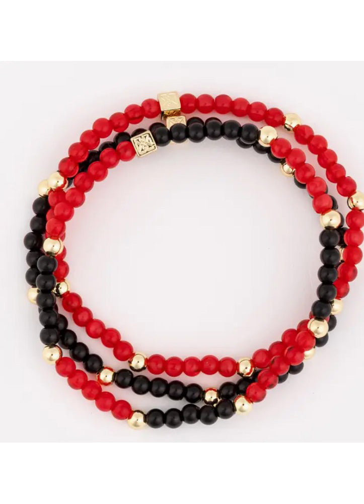 Junie Red & Black Bracelet by Michelle McDowell