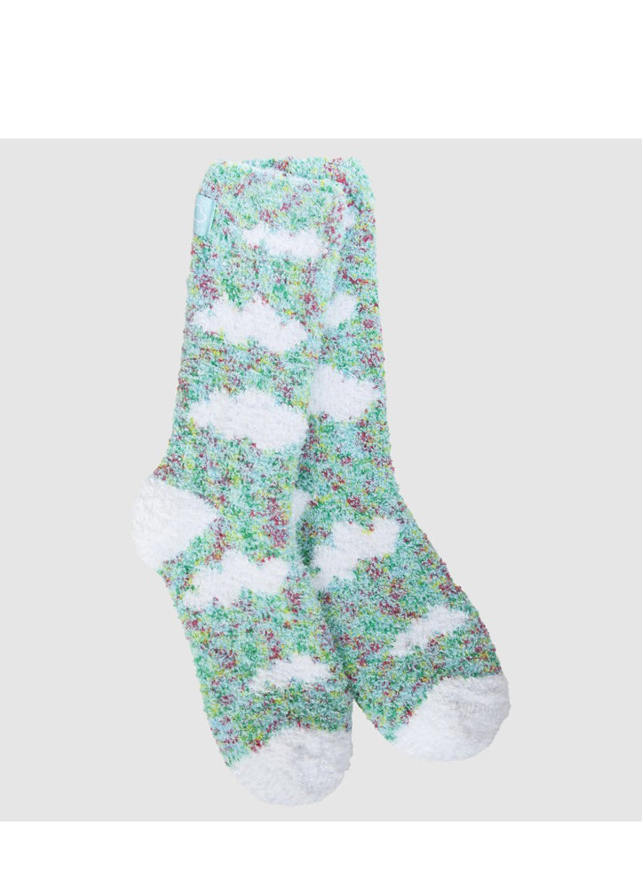 Cloud Aqua Blue Confetti by Crescent Sock Company