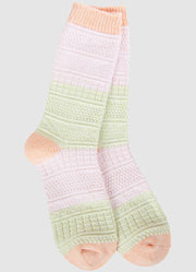 Yellow/Peach/Pink Socks by Crescent Sock Co