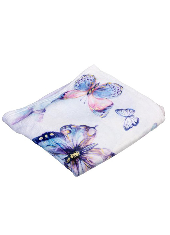 Season To Sparkle Butterfly Plush Blanket by Evergreen