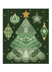 Shades of Green Christmas Tree Plush Blanket by Evergreen