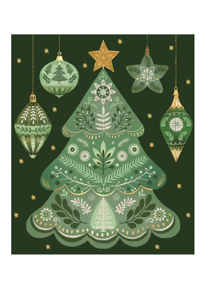 Shades of Green Christmas Tree Plush Blanket by Evergreen