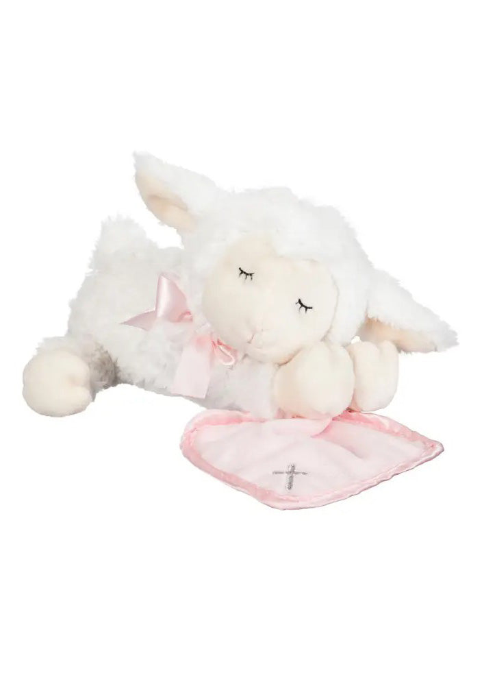 Pink Pray With Me Little Lamb by Evergreen