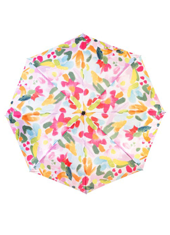 In Bloom Motif Compact Manual Umbrella by Evergreen