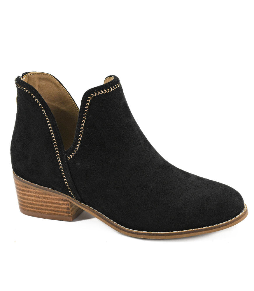 Bluffin in Black Faux Suede by Corkys