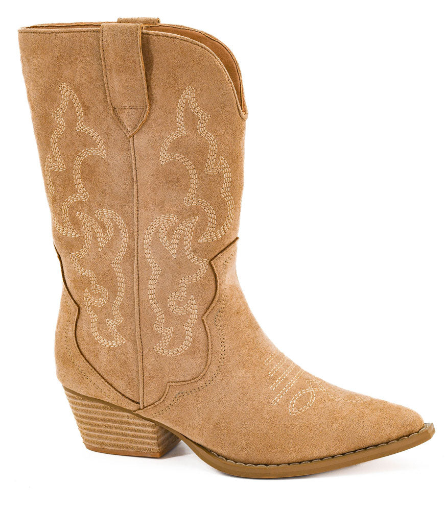 Somebodys Problem in Camel Faux Suede by Corkys