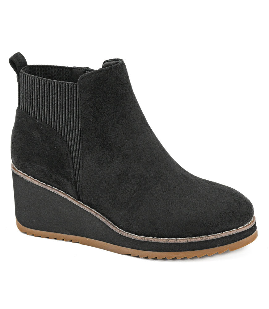 Apple Sauced in Black Faux Suede by Corkys