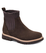 Keep Me Warm in Chocolate Faux Suede by Corkys