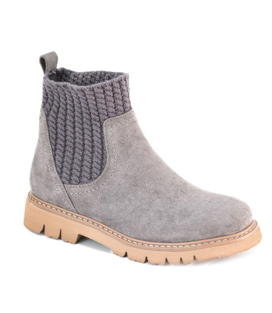 Keep Me Warm in Grey Faux Suede by Corkys