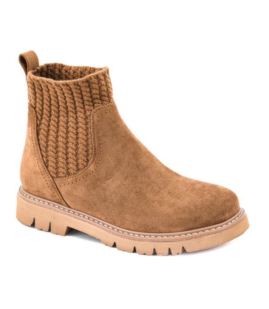 Keep Me Warm in Taupe Faux Suede by Corkys