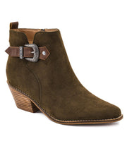On The Lookout in Moss Faux Suede by Corkys