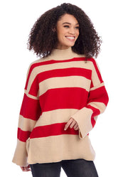 Red Costner Striped Sweater by Mud Pie