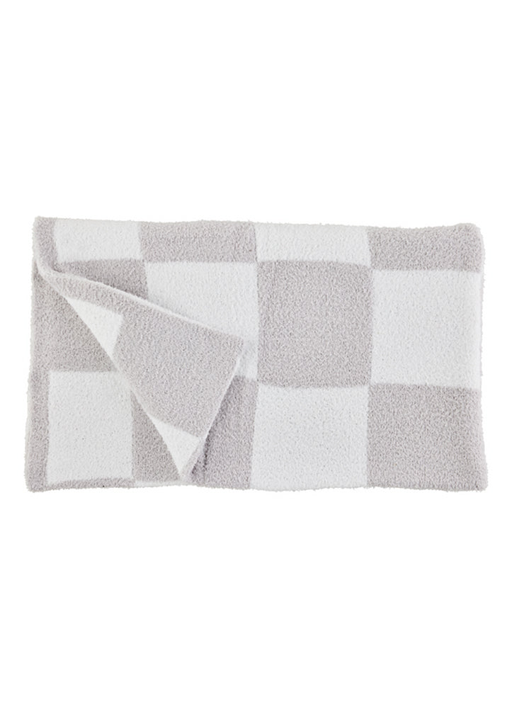 Mud Pie Chenille Checkered Blanket