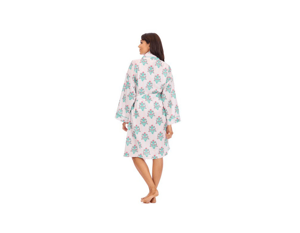 Dahlia Block Print Robe by Mud Pie