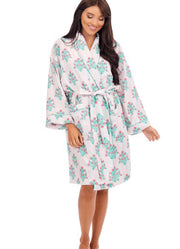 Dahlia Block Print Robe by Mud Pie