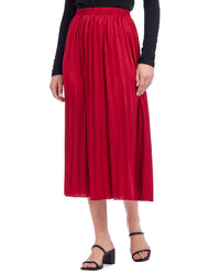 Townes Pleated Skirt Red by Mud Pie