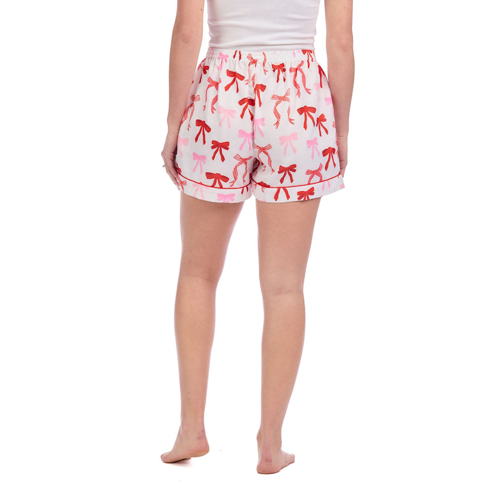 Holiday Pajama Shorts Bows by Mud Pie