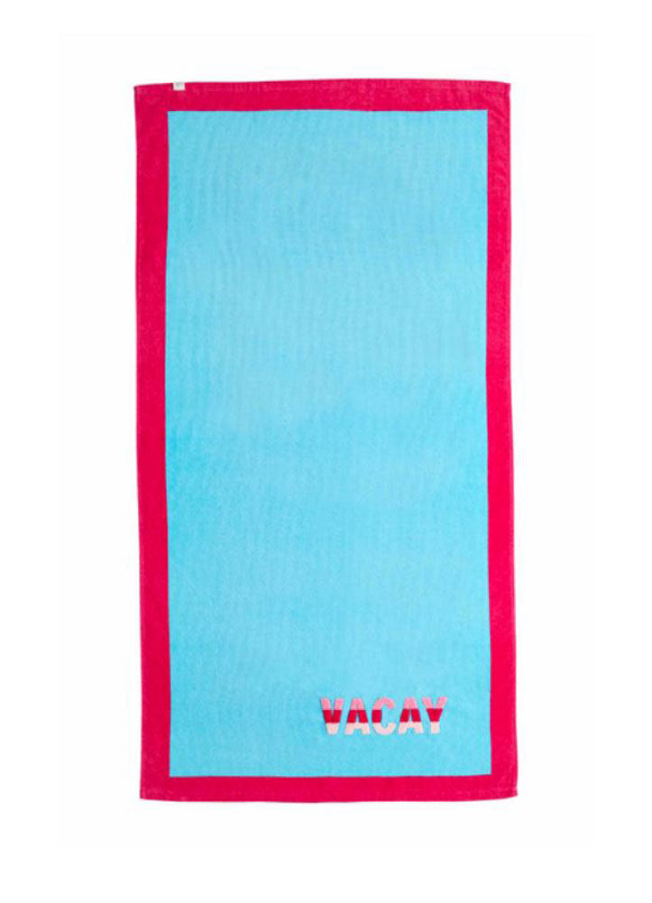 Boucle Beach Towel Blue by Mud Pie