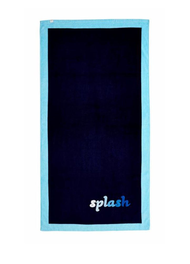 Boucle Beach Towel Navy by Mud Pie